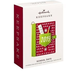 Hallmark Keepsake Christmas Ornament 2019 School Days Notebook Photo Frame